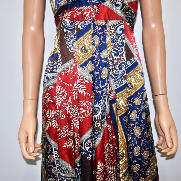 STUNNING Custom Made Silky Maxi Dress! - Picture 5 of 11